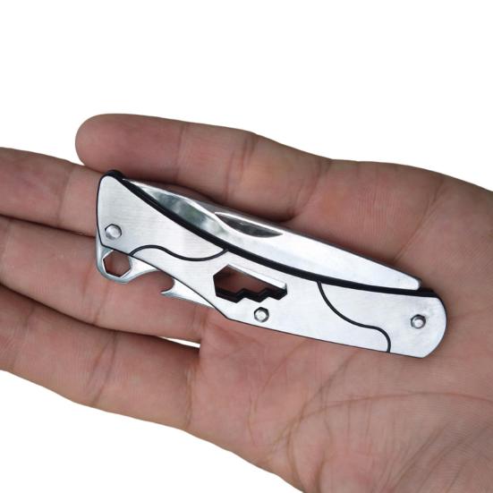 Foldable Knife High Hardness Sharp Blade Wrench Tail Opener Wear-Resistant Rust-proof 3 In 1 Folding Cutter Camping Supply