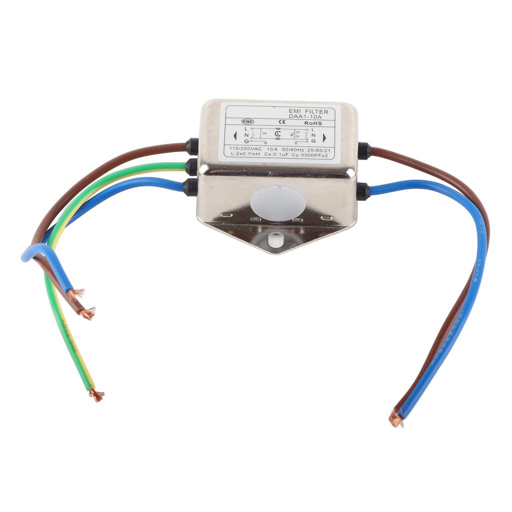 Güç Hattı EMI Filtresi Evrensel Tek Fazlı Güç Kablosu Filtresi Endüstriyel için Gürültü Bastırıcı