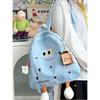 Schoolbag Cartoon Cookies Small School Bag Female Japanese Ins Ugly Cute Corduroy Niche Cute Backpack Going Out Backpack