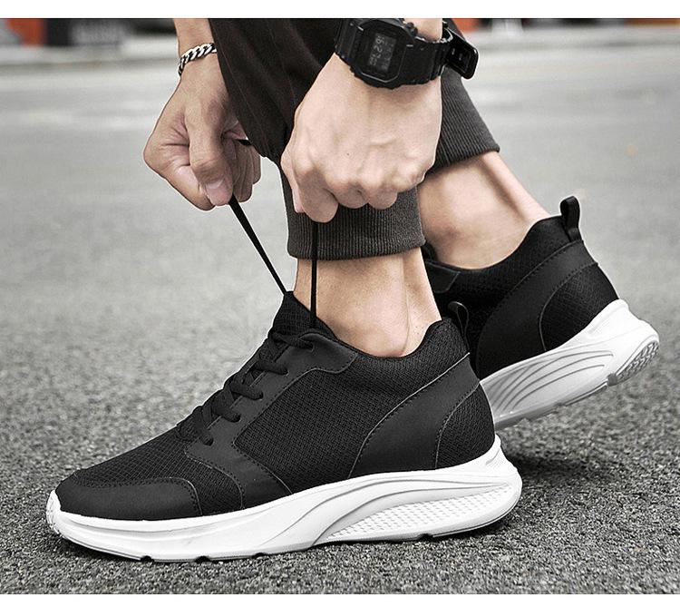 Men's Invisible Height-Increasing Shoes: 8cm, 10cm New Trendy Summer Breathable Thick Bottom Sports Shoes