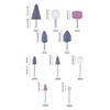 10Pcs Abrasive Grinding Stone Rotary Accessories Buffing Point Set 1/4inch Shank