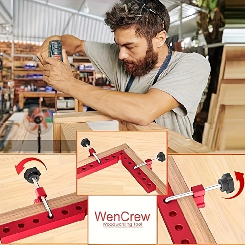 90-Degree Positioning Square Right Angle Clamp 5.5 "x 5.5" (14 X 14cm) Aluminum Alloy Carpenter Corner, Clamping Square Tool
