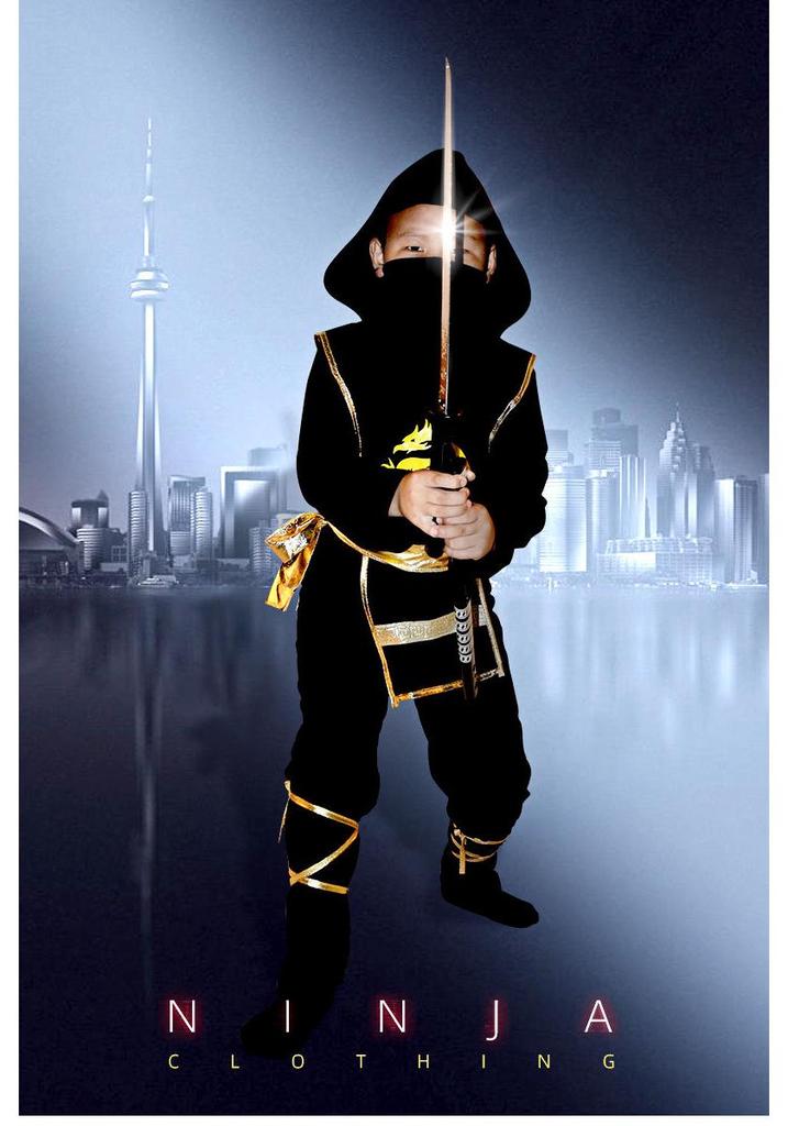 Costum Cosplay Samurai Ninja pentru Copii de Halloween pentru Joc de Rol și Spectacol