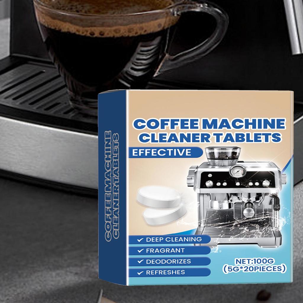 Coffee Machine Cleaning Tablets 20 Tablets Coffee Machine Descaling Agent for Cleaning Espresso Coffee Machine Scale Cleaning