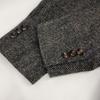 RRL 782945532001 Charcoal Gray Wool Notched Lapel Side Bentz 2B Herringbone Blazer Jacket Jacket 36S Charcoal grayUsed