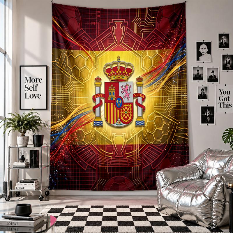 Spain Football Wall Tapestry Home Decor Wall Hanging Cloth for Bedroom Living Room Background