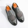 Large Size Shoes Men's Leather Sandals Mesh Fly-woven Casual Leather Shoes Men's British Pointed Head Xiyin Men's Hollow New Models