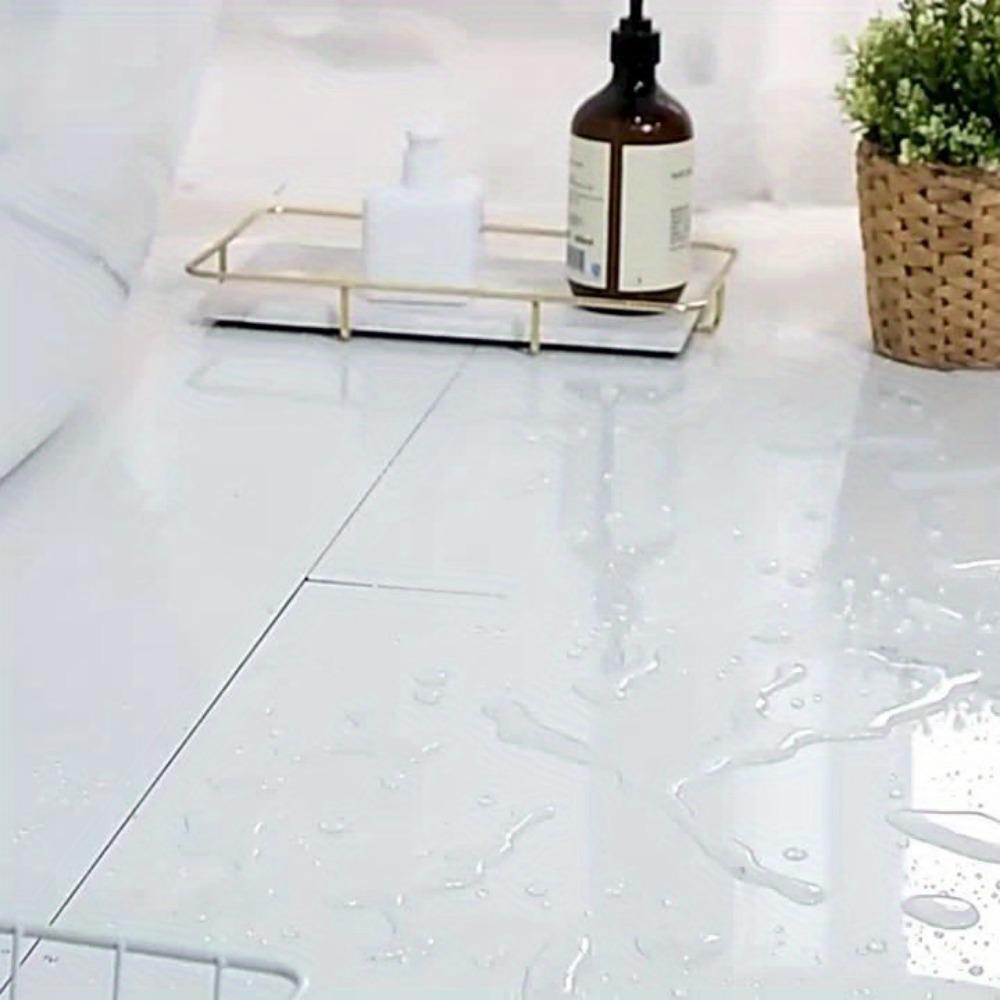 Rutschfeste Badematte mit PVC-Rücken - Maschinenwaschbar, Flache Polyester-Badematte, Niedriger Flor, Gewebter Stoff Rechteckiger Badezimmerteppich, Hochsaugfähig
