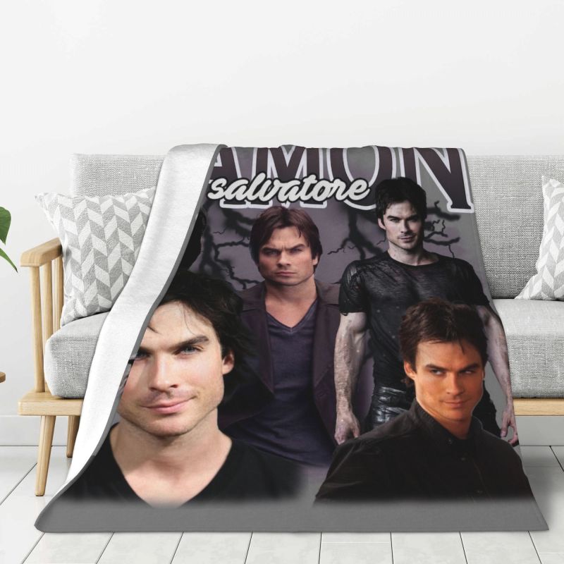 Coperta Personalizzata The Vampire Diaries Morbido Pile Primavera Autunno Calda Flanella Plaid per Divano Casa Camera da Letto Trapunta