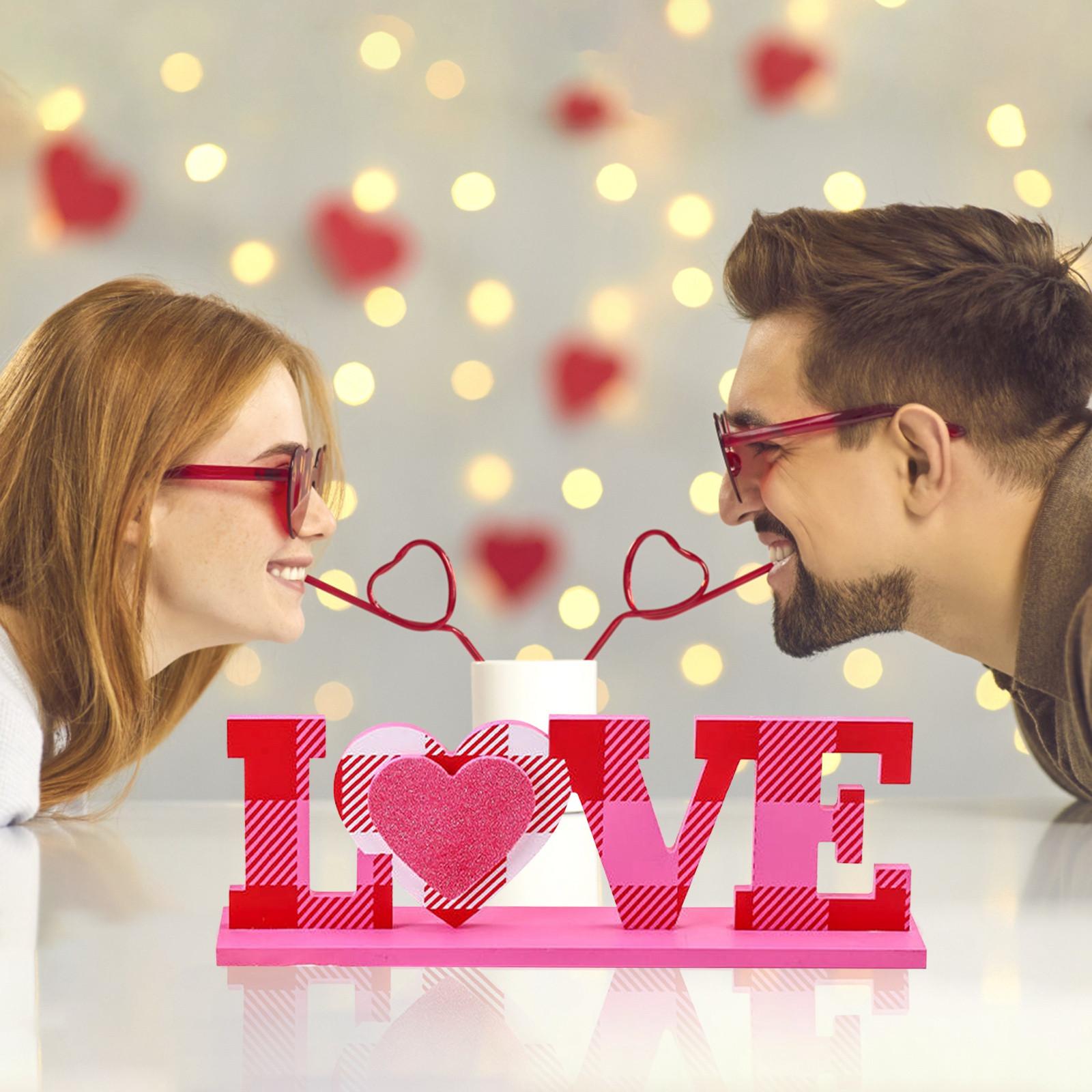 

Украшения ко Дню святого Валентина, креативные буквы, современная настольная подставка, макет украшения, деревянные поделки. One Size