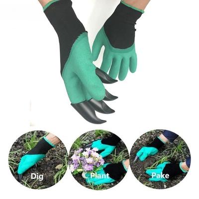 4 Hand Klaue ABS Kunststoff Garten Gummi Handschuhe Gartenarbeit Graben Pflanzen Langlebig Wasserdicht Arbeit Handschuh Outdoor Gadgets