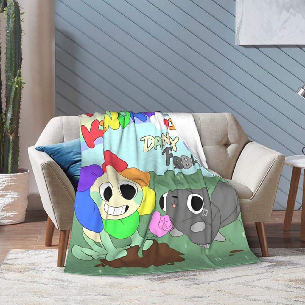 Tecknad Dandy Astros Dandys Värld Spelfilt Multi-storlek Mjuk Luddig Plysch Pläd för Soffa Soffa och Säng