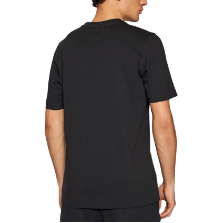 adidas Originals Trefoil SS22 Color Logo Print Crew Neck T-Shirt Men Tops Black GP0166