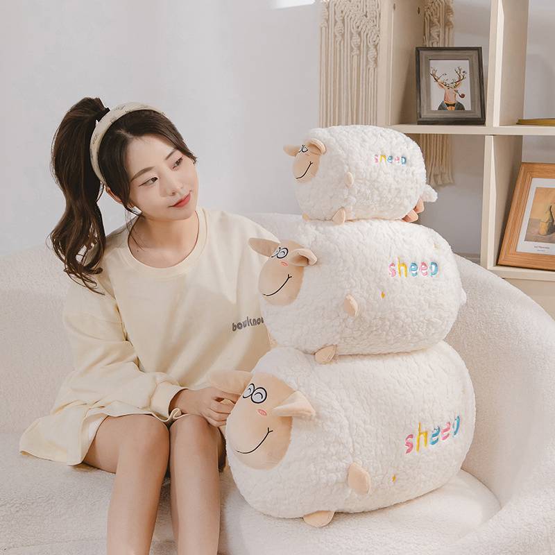 Export Market High Quality Long Plush Cute Sheep Stuffed Animal Plush Simulation Lamb Doll Toys for Children Room Decor Present