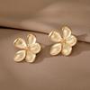 European American High-End Gold Geometric Earrings for Women Large Ring Ear Jewelry Alloy Buckle Cold Wind Ear Rings