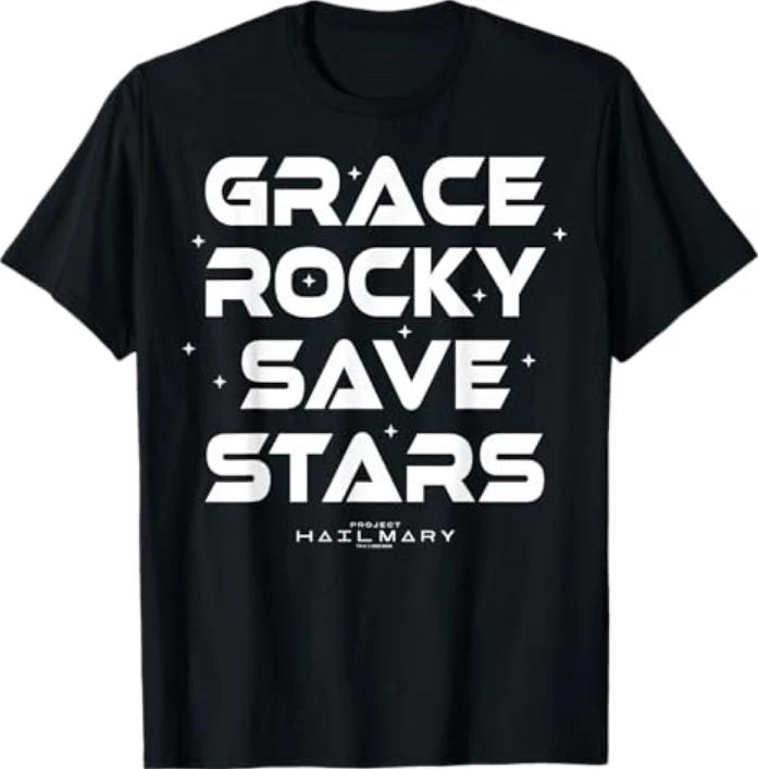 Project Hail Mary Grace Rocky Save Stars Poster Tshirt S