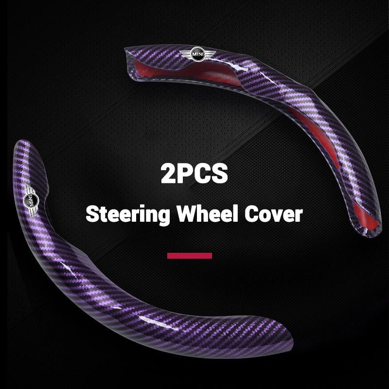 Auto Kohlefaser Lenkradabdeckung Rutschfester Schutz für BMW Mini Cooper R50 R53 R55 R56 R60 R61 F54 F55 F56 Zubehör