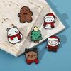 6 Pcs Christmas Series Brooch Cute Santa Claus Elk Christmas Tree Enamel Pin Metal Badge Backpack Clothing Jewelry Holiday Gift