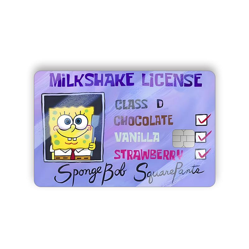 Name Spongebob Card Sticker Diy Kawaii Decor Exquisite Bank Cards Student Study Supplies Decals Patch Documents Birthday Gift