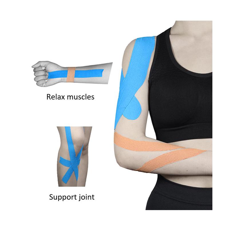 Pre Cut Bandages Sports Therapeutic Athletic Brown Bulk Kinesiology Tape Strips with Low Price In Korea