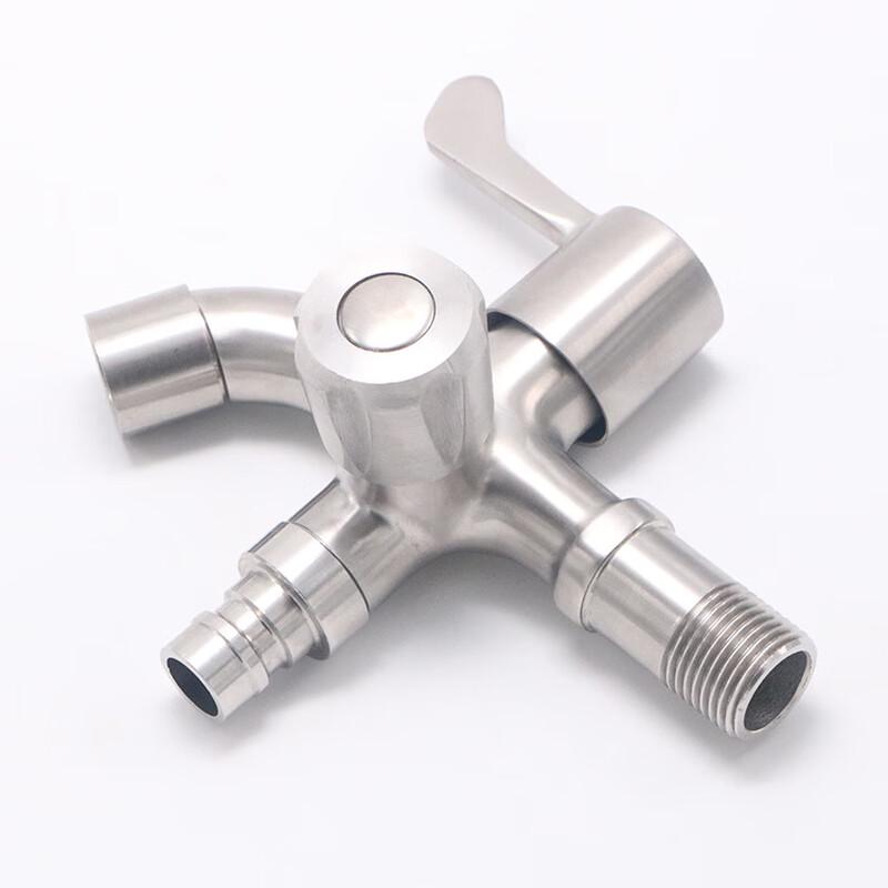 VEMUSE 304 Stainless Steel Dual-Outlet Washing Machine Faucet