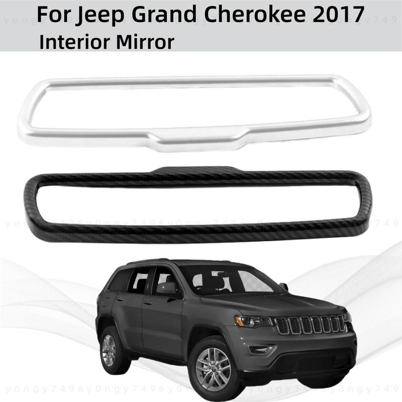 Car Upgrade Stickers Styling Carbon Interior Mirror Cover For Jeep Grand Cherokee 2017 Modification Decoration Accessories