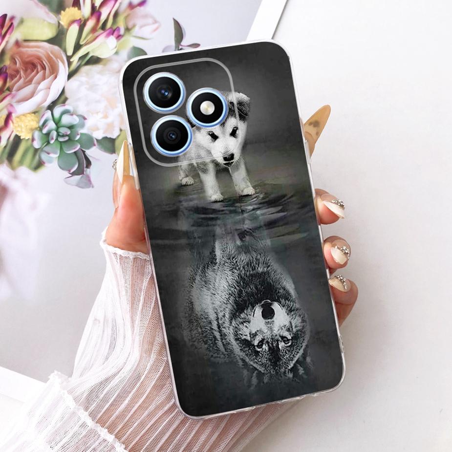 For Honor X8d 4G Case Beautiful Girl Peacock Painted Cover Soft Silicone Phone Case For Honor X8d X 8d HonorX8d 4G Fundas Bumper