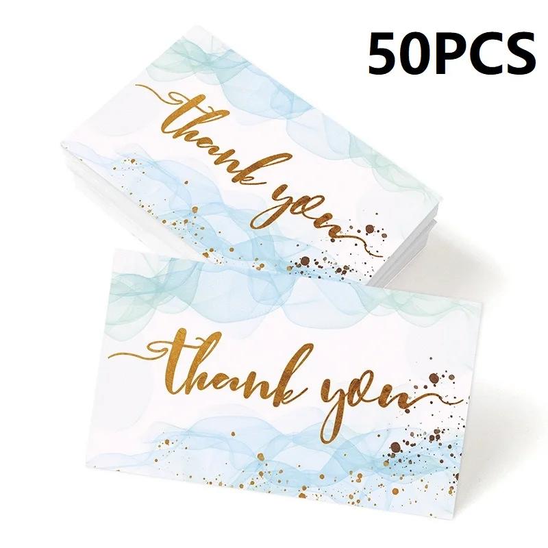 50PCS Thank You Cards Small Business Gift Cards Wedding Thank You Card HK01
