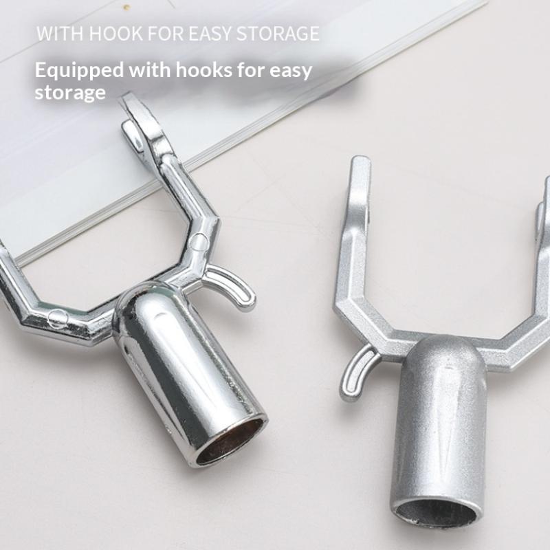 Aluminum Alloy Clothes Pole Fork Head Tool-free Installation High Load Bearing for Novice Easy Replacement Use