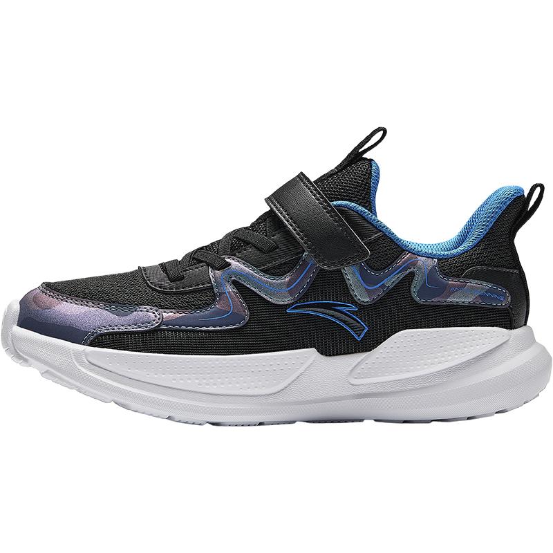 Anta Kids Synthetic Leather Comfortable Simple Non-Slip Wear-Resistant Low-Top Running Shoes Men sneaker Black Harmony-Blue A12445555-3