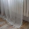 Jacquard Hollowed Out White Curtain American Rural Translucent Pastorale Living Room Balcony Bedroom Bay Window Artistic Curtain
