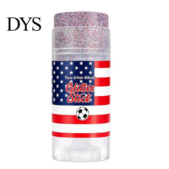 Independence Day Glitter Patriotic Red White and Blue Body Stick, 4th of July Accessories for Women Kids, Sparkling Self-adhesive For Face Hair