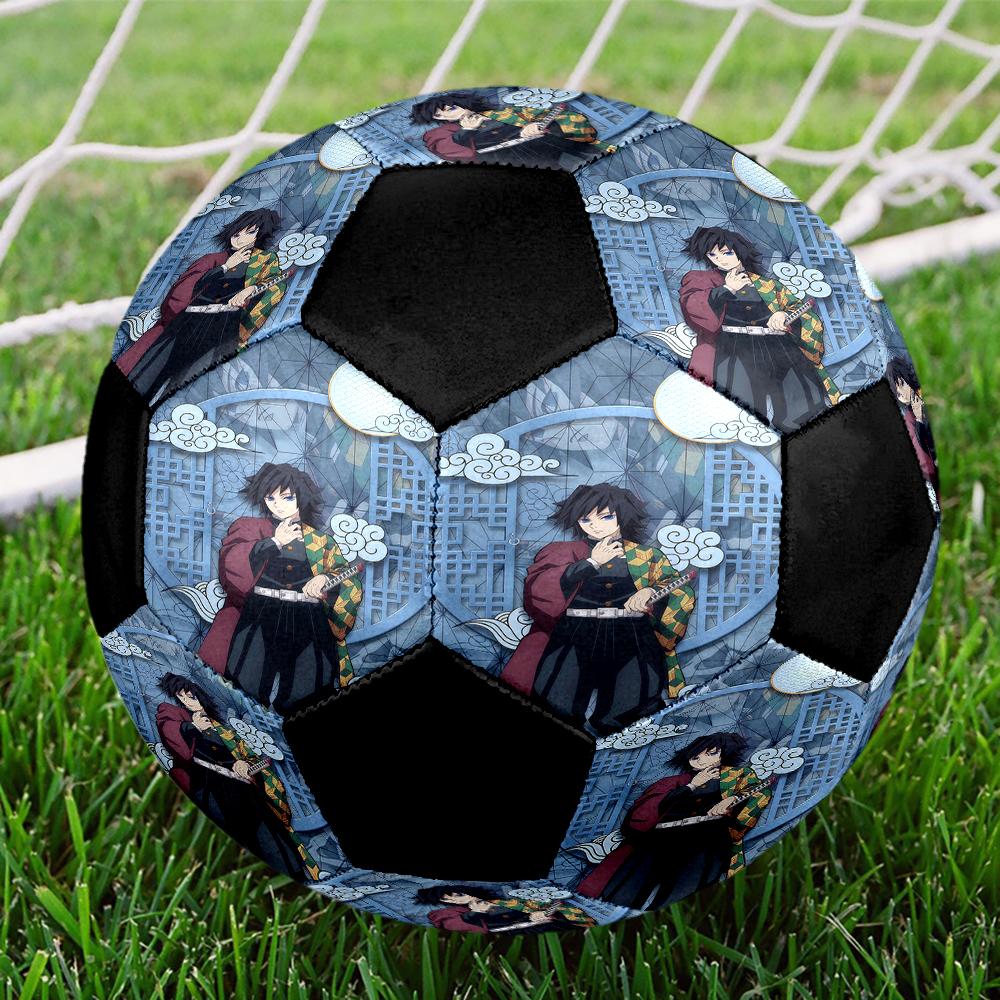 1pc Demon Slayer Kimetsu No Yaiba Football Soccer Ball Size 5 Indoor Soccer Ball Fashion Colorful Backyard Game -Great For Sports Fans Gift HE9