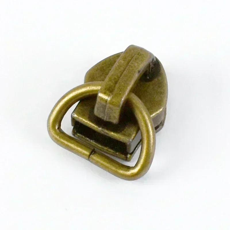 Meetee 5-20 Szt. 5# Suwak do Zamka Błyskawicznego na Zamki Nylonowe Stop Cynku Główka Zamka Dekoracja Brązowy Ciągnik Zamka Błyskawicznego Akcesoria do Szycia Kurtki Płaszcza