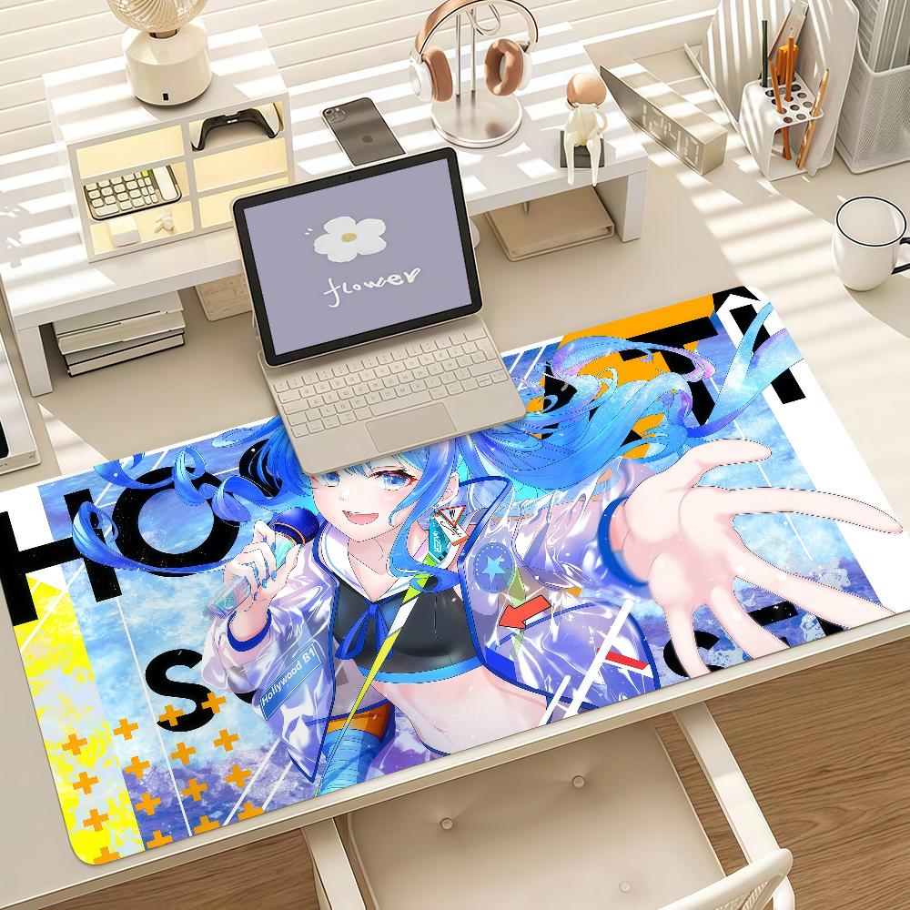 Virtual Singer HHoshimachi SSuisei Mouse Pad Anti Slip Rubber Edge Locked Thickened Laptop Gaming Desk Mat