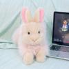 Peluche coniglio in materiale soffice a fibra corta per regalo per bambini e decorazione della camera da letto