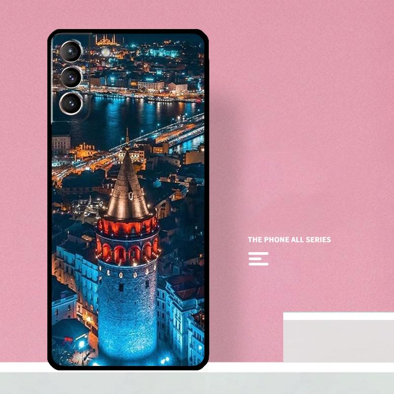 Türkei Istanbul Szenerie Hülle Für Samsung Galaxy S23 S22 Ultra Plus S8 S9 S10 Plus Note 10 20 S21 FE S20 FE Abdeckung