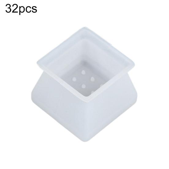 

Противоскользящие колпачки, 32 шт., силиконовые накладки на ножки мебельного стула, защитные накладки на ножки белый