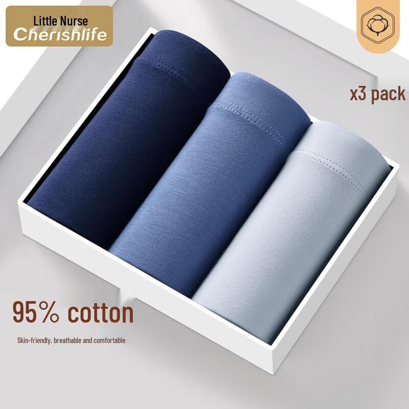 

Xiaohushi Men s Healthy Cotton Boxer Briefs (3-Pack) XL (175)