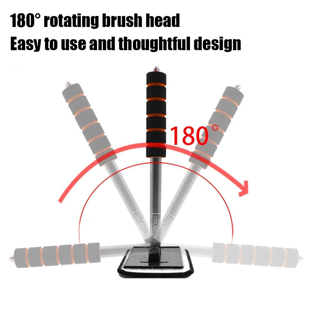 Extendable Car Window Cleaner Brush Windshield Demister Squeegee Microfiber Glass Wash Tool Universal Automotive Cleaning Kit