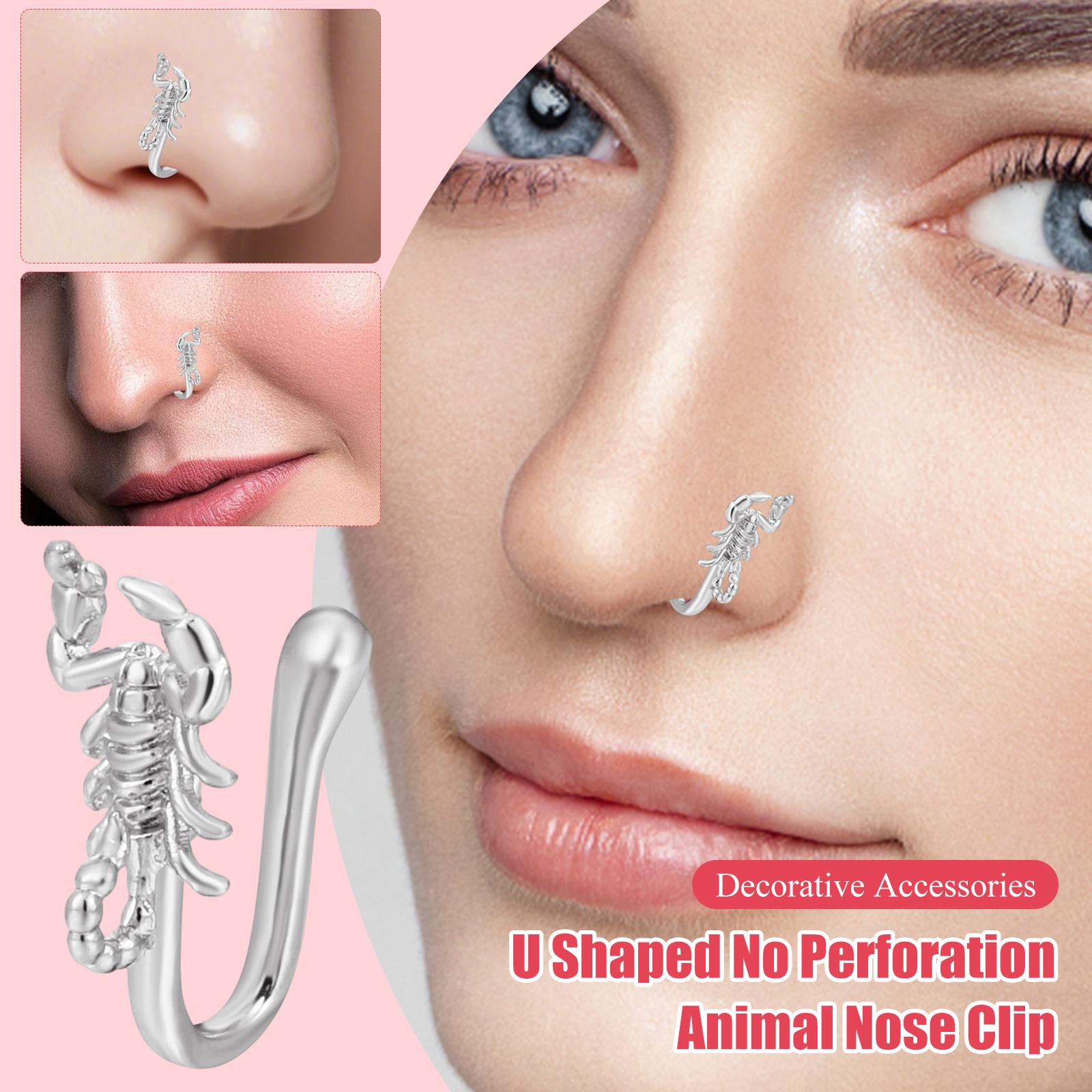 

U-образная клипса для носа животного без прокола, декоративные аксессуары One Size