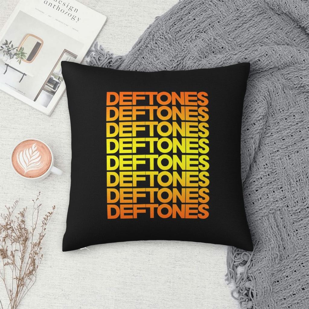 Metal Punk Rock Deftones Square Pillowcase Cushion Cover Pillow Case Throw Pillow Cover for Home Bedroom Car