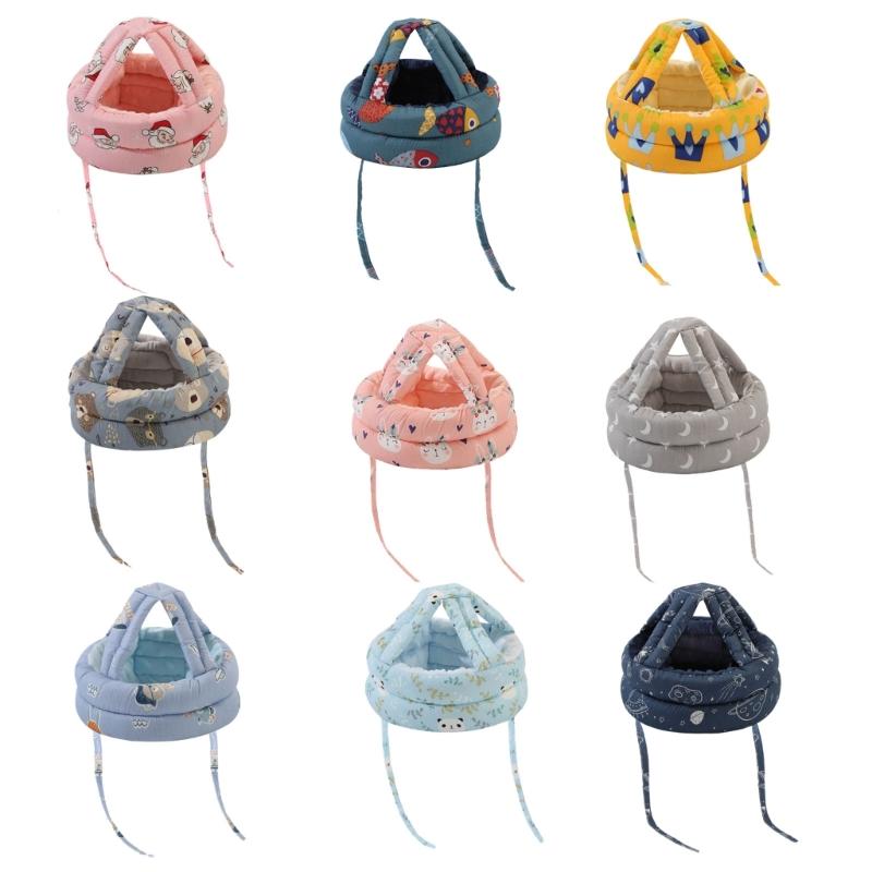 Cute Baby Safety Cap Toddler Walking Safety Hat Baby Anti-Impact Helmet Cotton Cap Protects Babies from Accidental Fall