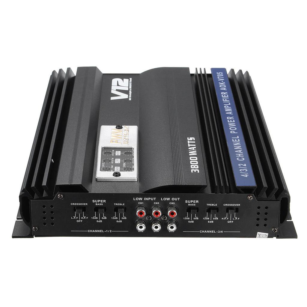 3800W 12V 4 canaux voiture camion stéréo Audio puissance amplificateur
