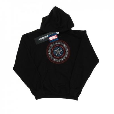 Womens/Ladies Captain America Ornamental Shield Hoodie