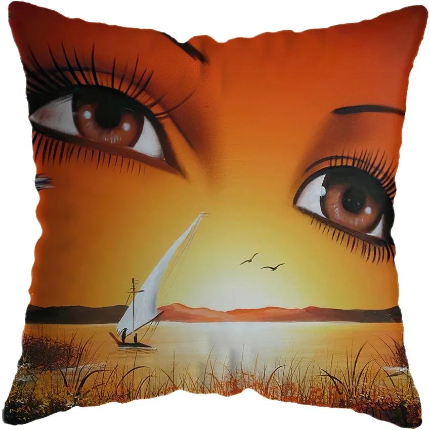 Home Decor Fashion Afro Black Women Girls Sofa Pillowcases Bedroom Living Room Cushion Covers
