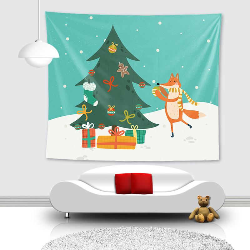 Amazon Weihnachten und Neujahr Cartoon Wandteppich Hänge Tuch