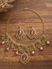 Indian Ethnic Style Gemstone Beaded Jewelry Set - Necklace & Earrings