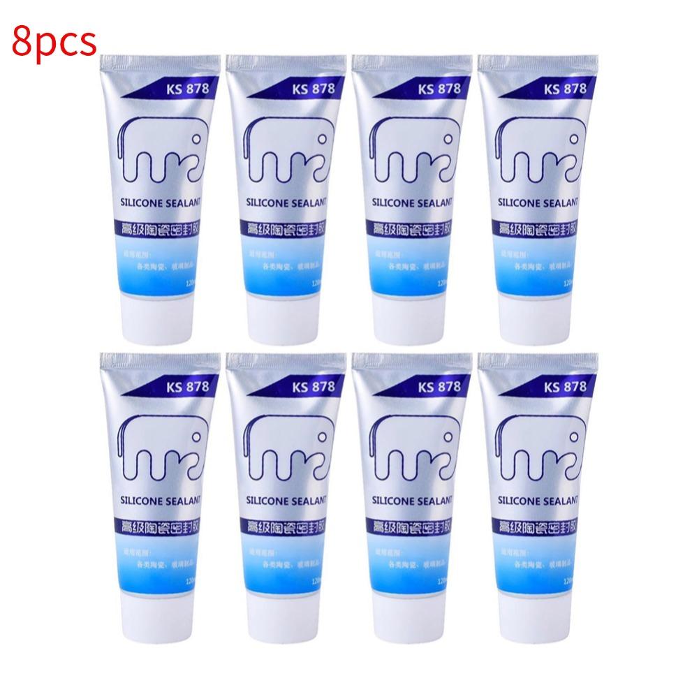120ml Multipurpose Silicone Sealant Waterproof Caulk Seal Mouldproof Fast Drying Beautify Sewing Adhesive for Kitchen Bathroom