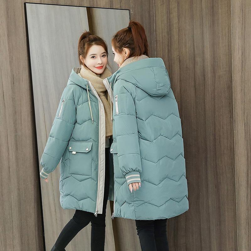 Down cotton-padded clothes women's winter clothes new loose cotton-padded clothes women's medium and long thickened cotton-padded jackets trendy
